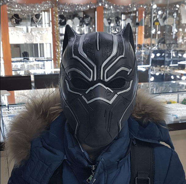 Máscara De Black Panther Para Juego De Rol – Marvel Avengers, Banda Ajustable Para Niños Desde 5 Años