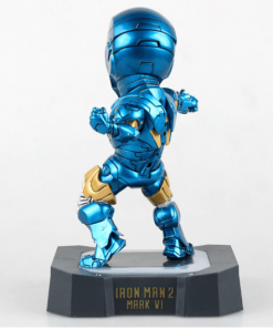 figura iron man mark 6 azul